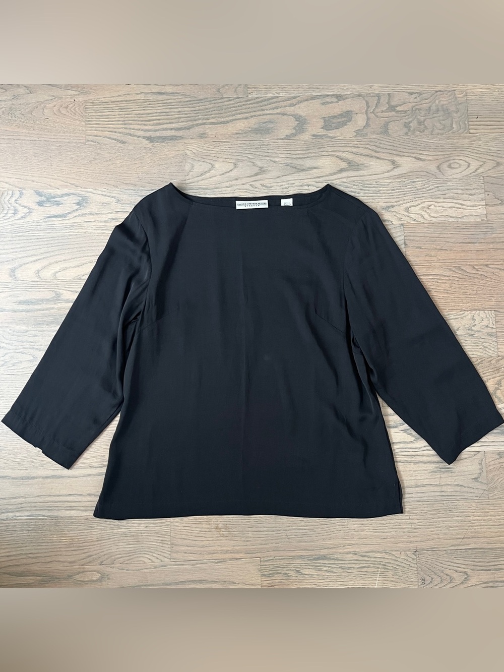 Vintage valerie stevens petites silk blend 3/4 sleeve flowy shirt